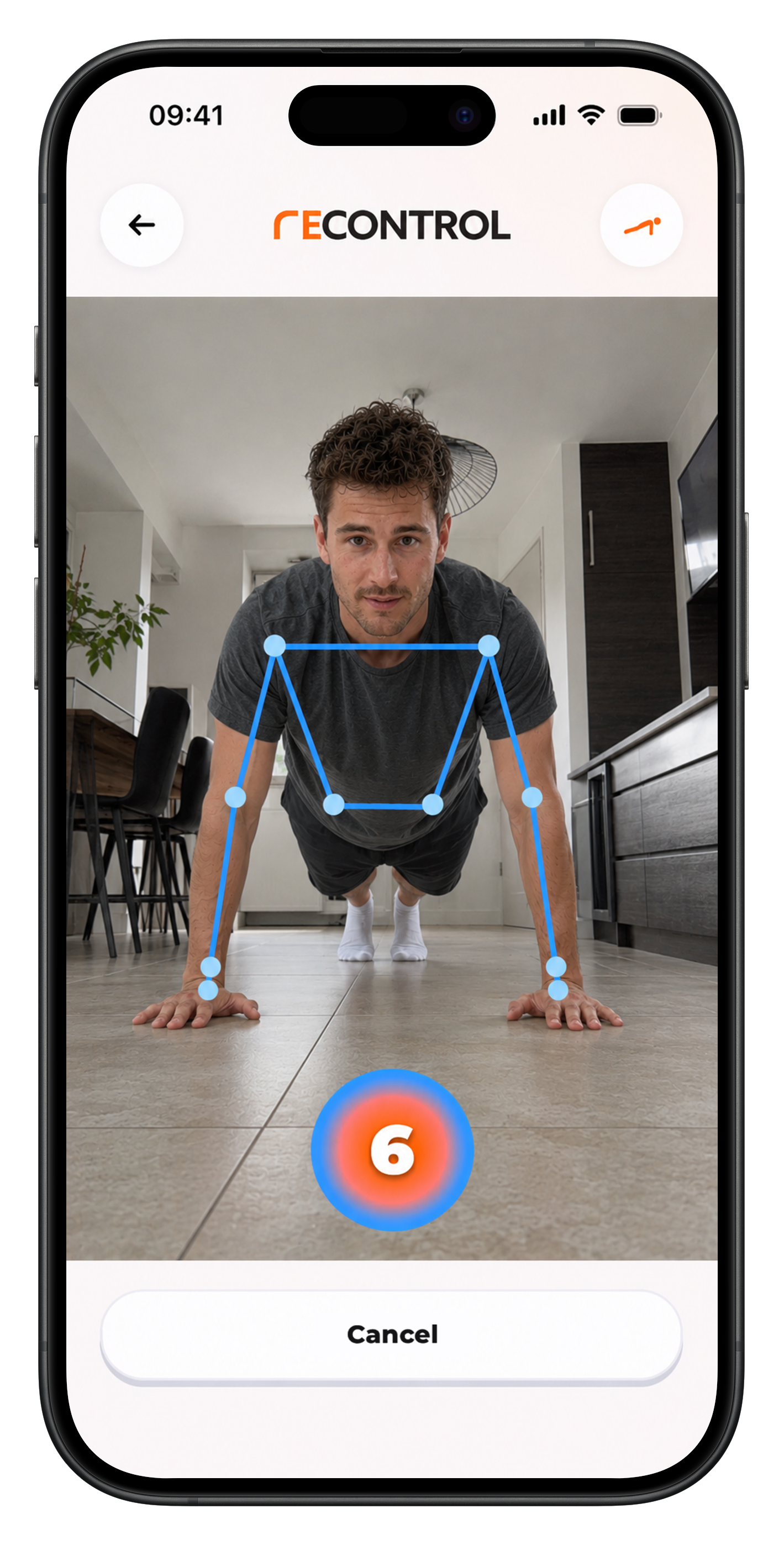 ReControl detecting a push-up with the camera